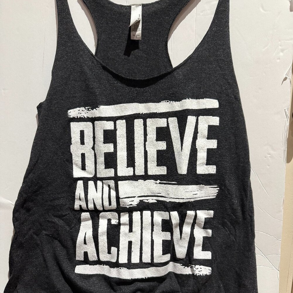 Believe & Achieve Flowy Tank - Beachbody logos on back